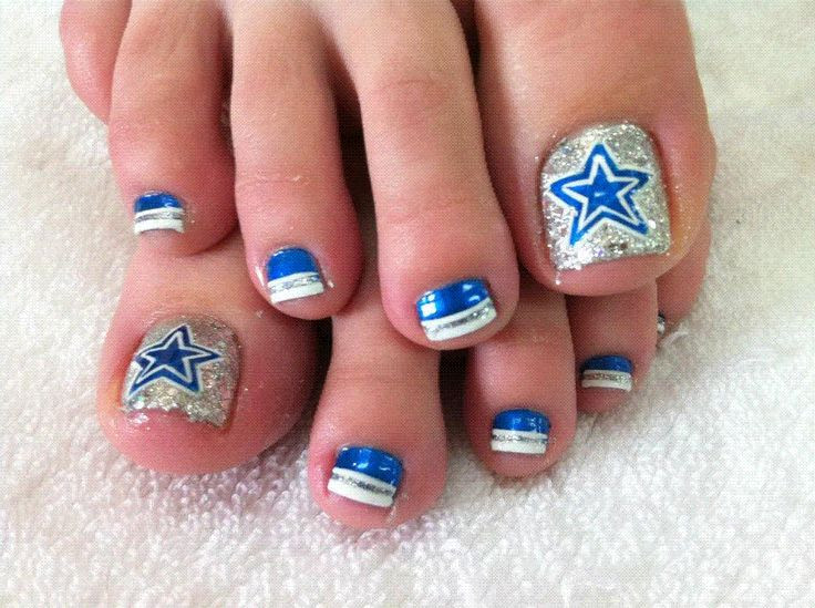 Dallas Cowboys Toe Nail Designs
 17 Best images about Toe nail paint and art designs ideas