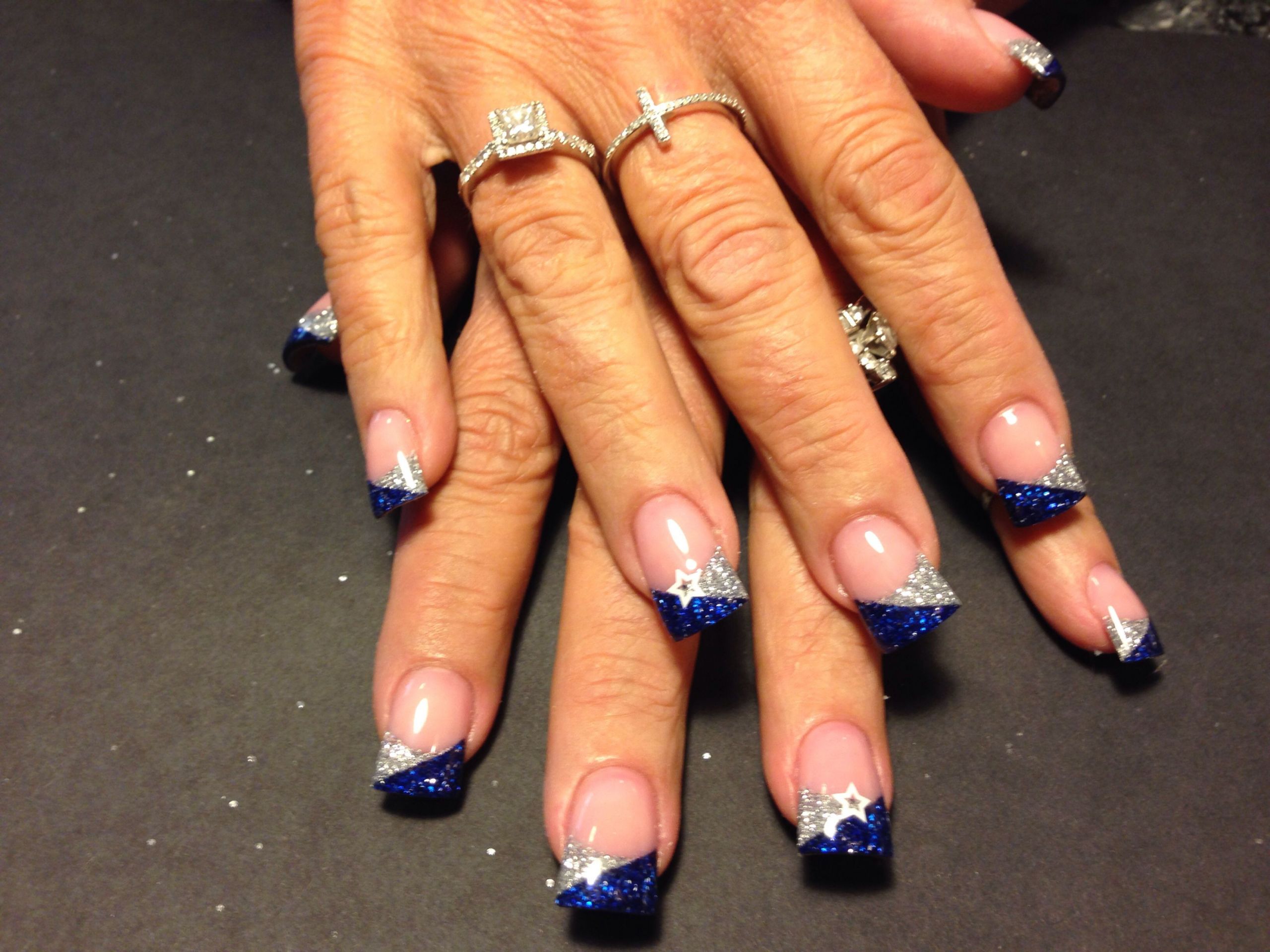 Dallas Cowboys Toe Nail Designs
 Glitter Cowboys nails Nails
