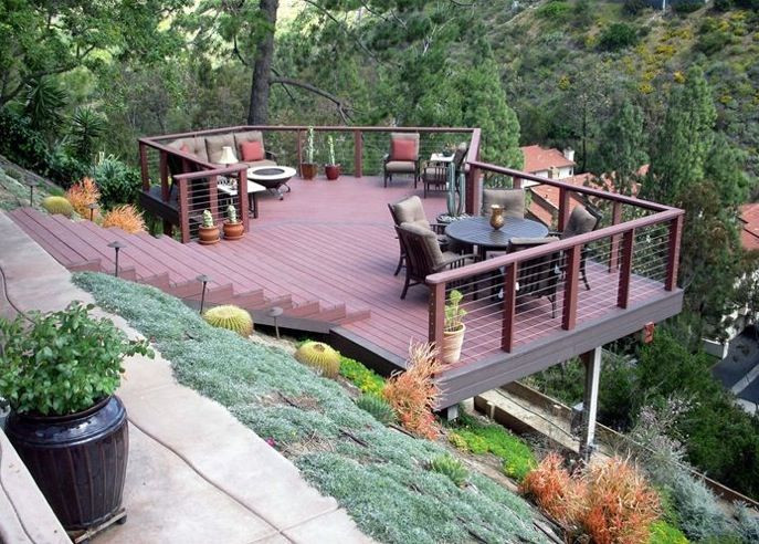 Deck And Landscape Design
 Waters Wise Landscape Design Hillside Deck