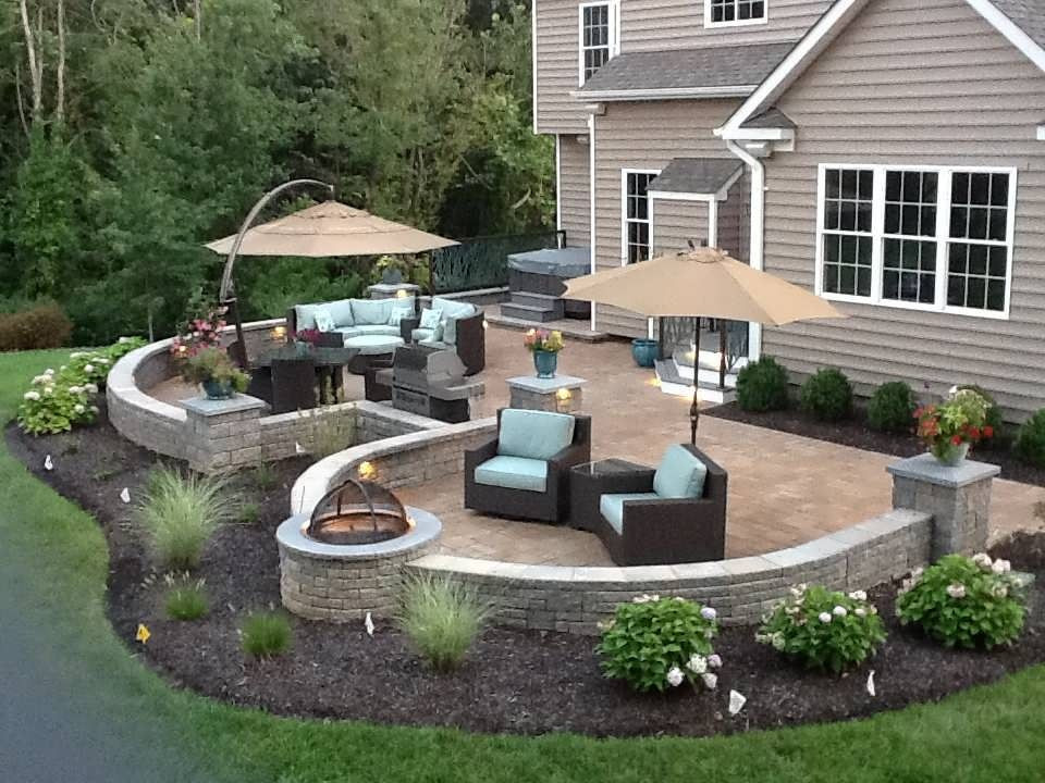 Deck And Landscape Design
 Landscape Around Double Patio …