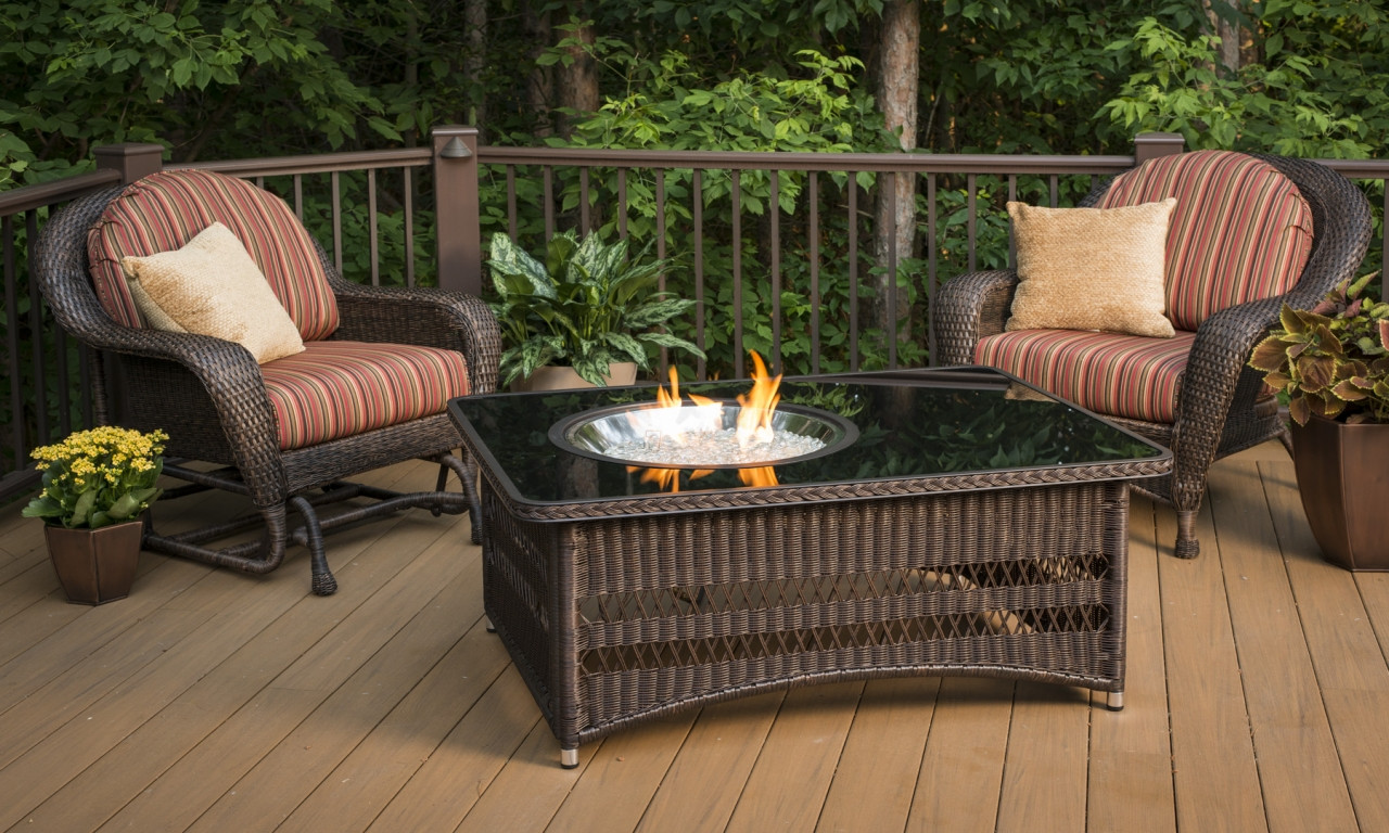 Deck Gas Fire Pit
 Firepit wood table gas fire pit for deck tuscany gas fire