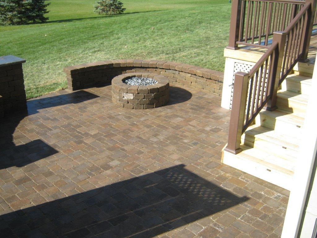 Deck Gas Fire Pit
 This Aboite Township home s a whole new backyard