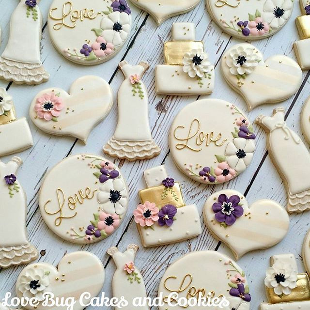 Decorated Wedding Cookies
 Wedding Cookies Dress inspired by thepaintedpastry