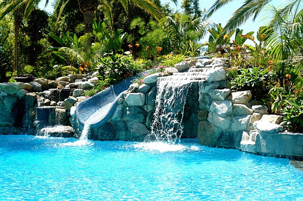 Design Your Own Backyard
 Breathtaking Pool Waterfall Design Ideas