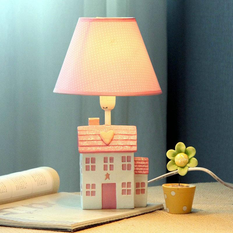 Desk Lamps For Kids Rooms
 Cute Pink Girl s Room Mini Table Lamp Cartoon House