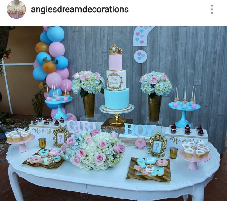 Dessert Ideas For Gender Reveal Party
 Gender Reveal Party Dessert Table and Decor