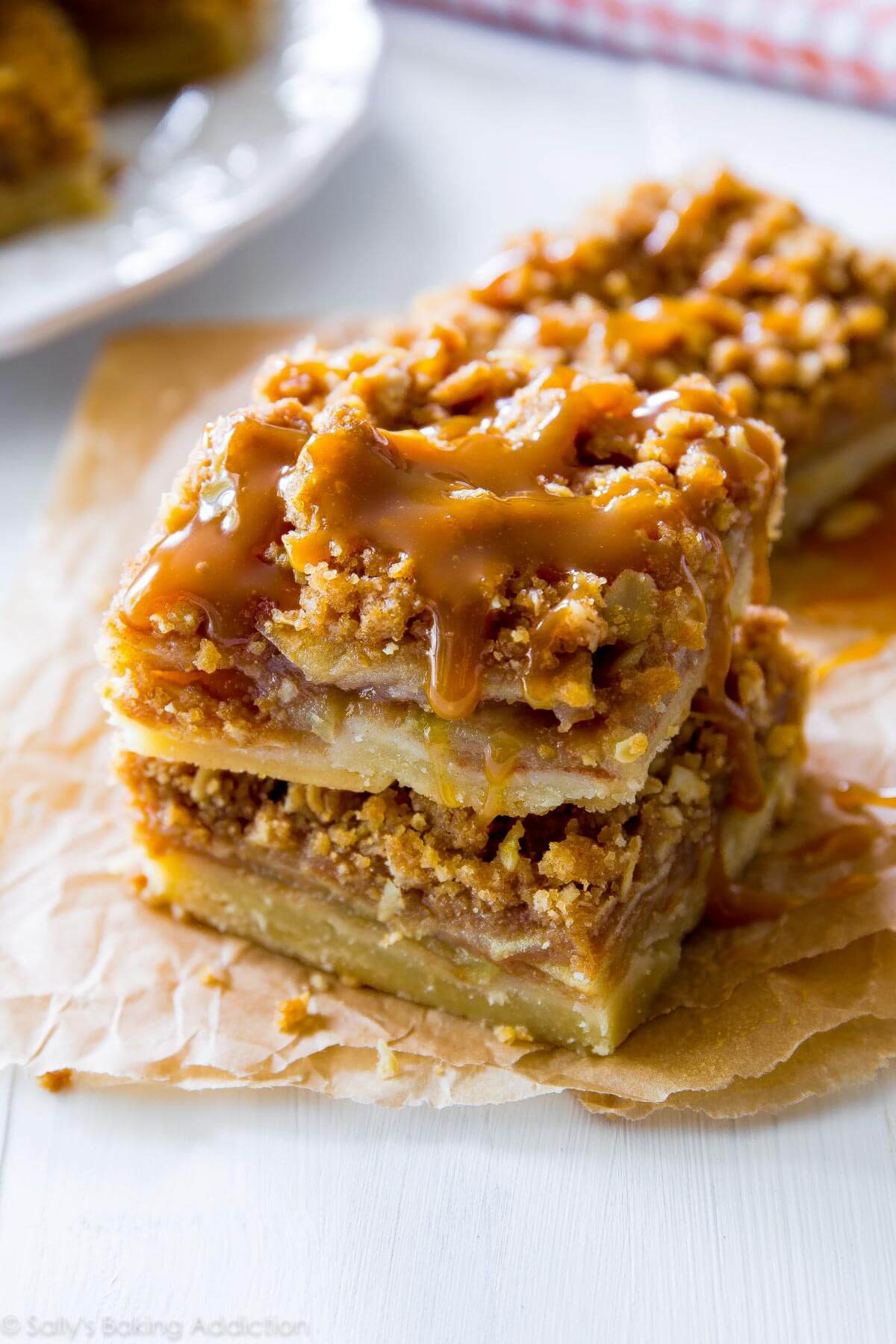 Desserts With Apples
 Salted Caramel Apple Pie Bars Sallys Baking Addiction