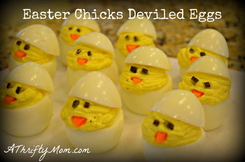 Deviled Eggs Easter Chicks
 Easter Chicks Deviled Eggs DIY simple money saving