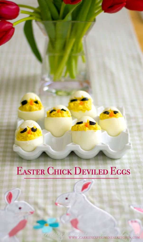 Deviled Eggs Easter Chicks
 Easter Chick Deviled Eggs Carrie’s Experimental Kitchen