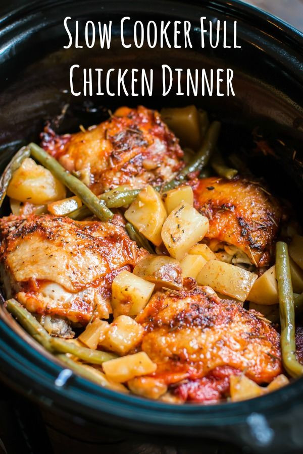Diabetic Crockpot Chicken Recipes
 Slow Cooker Full Chicken Dinner Recipe
