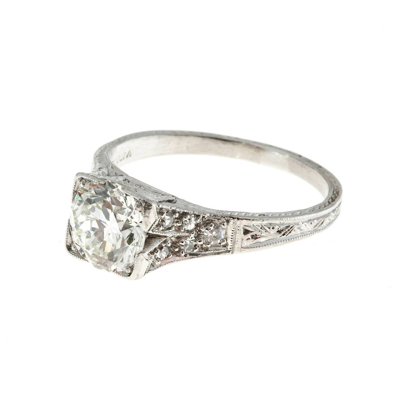 Diamond Rings For Sale
 1930s Diamond Platinum Engagement Ring For Sale at 1stdibs