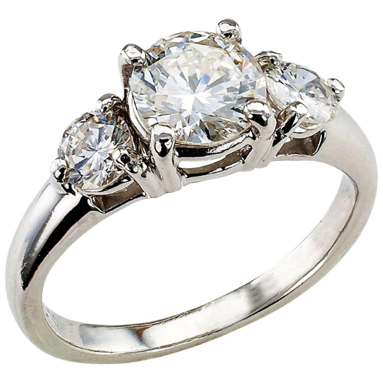 Diamond Rings For Sale
 0 96 Carat Center Diamond Three Stone Engagement Ring For