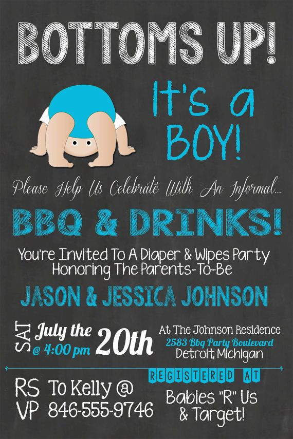 Diaper Party Ideas For Second Baby
 Bottoms Up Baby Shower Diaper Party BBQ by World Thought