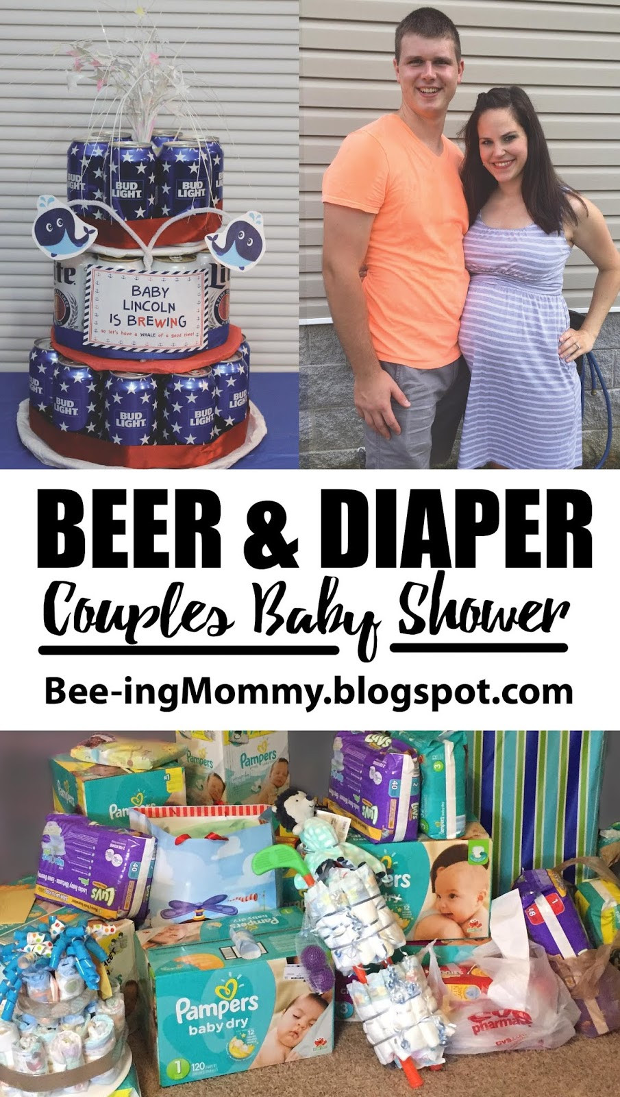 Diaper Party Ideas For Second Baby
 Couples Baby Shower Diaper & Beer Party