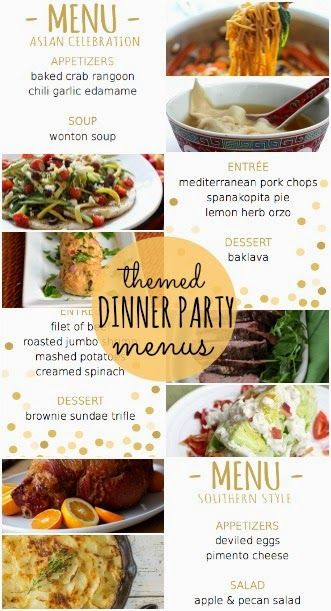 Dinner Party For 4 Menu Ideas
 Four themed dinner party menus with recipes and printable