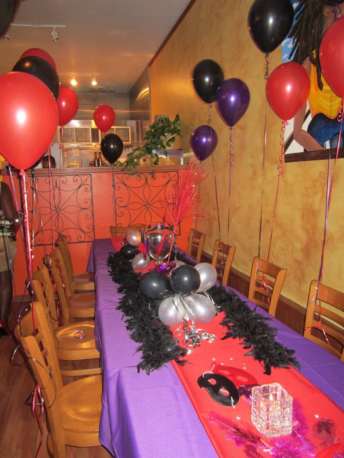 Dinner Party Restaurant Ideas
 How To Decorate a Birthday Dinner Red Purple & Black