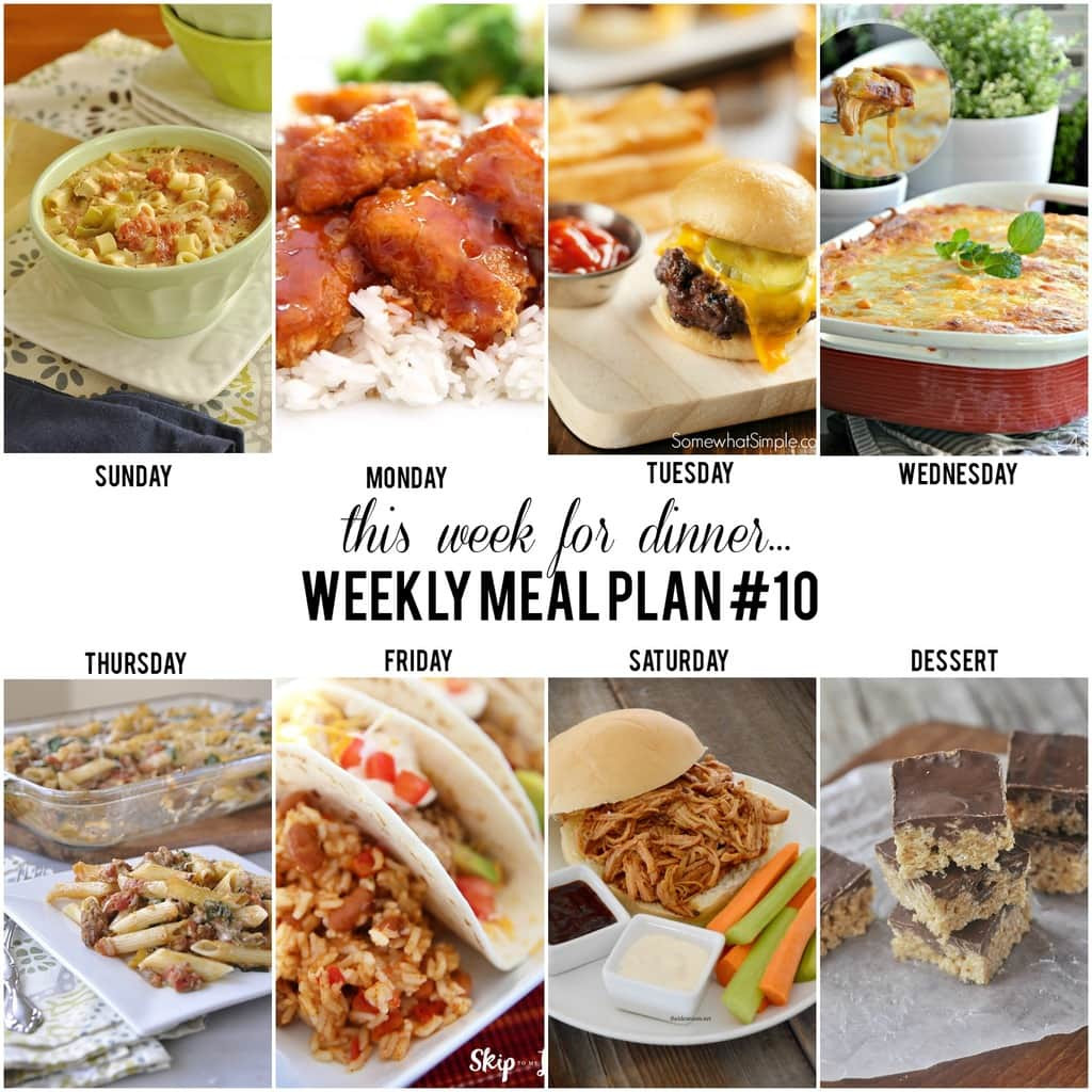 Dinners For The Week Ideas
 This Week for DinnerWeekly Meal Plan 10 Your Homebased Mom