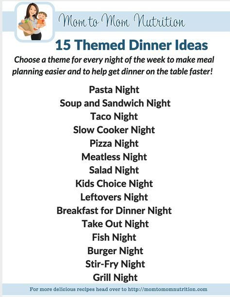 Dinners For The Week Ideas
 15 Themed Dinner Ideas [My Favorite Way to Meal Plan