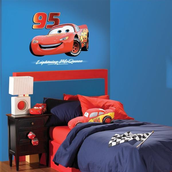 Disney Cars Bedroom Decor
 Disney Cars Bedroom Decor Lightning McQueen Giant Wall