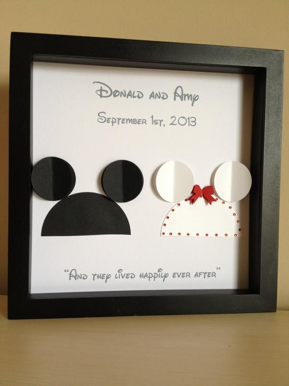 Disney Wedding Gift Ideas
 Disney Inspired Wedding 3d Paper Art Customize for by