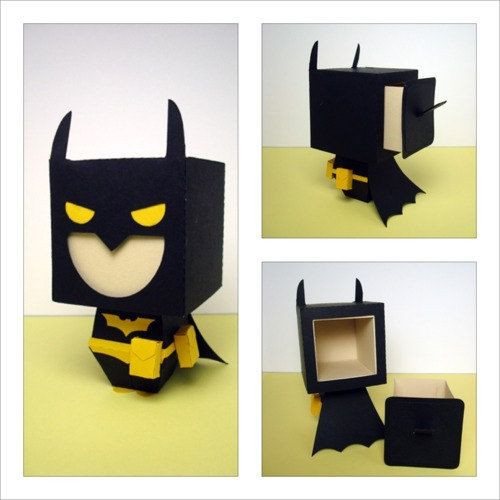 DIY Batman Gifts
 Batman Inspired Gift Box by scissorsandclay on Etsy $5 25