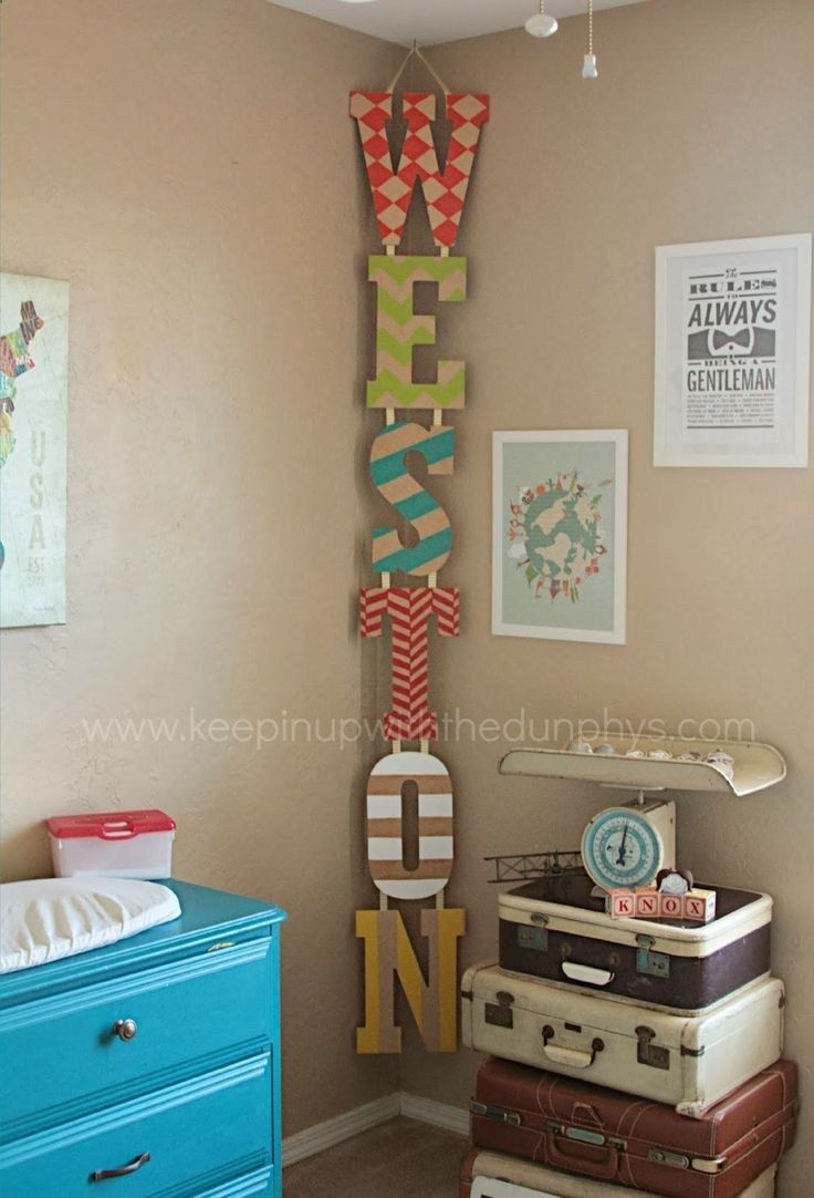 DIY Boy Room Decor Pinterest
 Home Decorating Idea DIY painted name letters hung