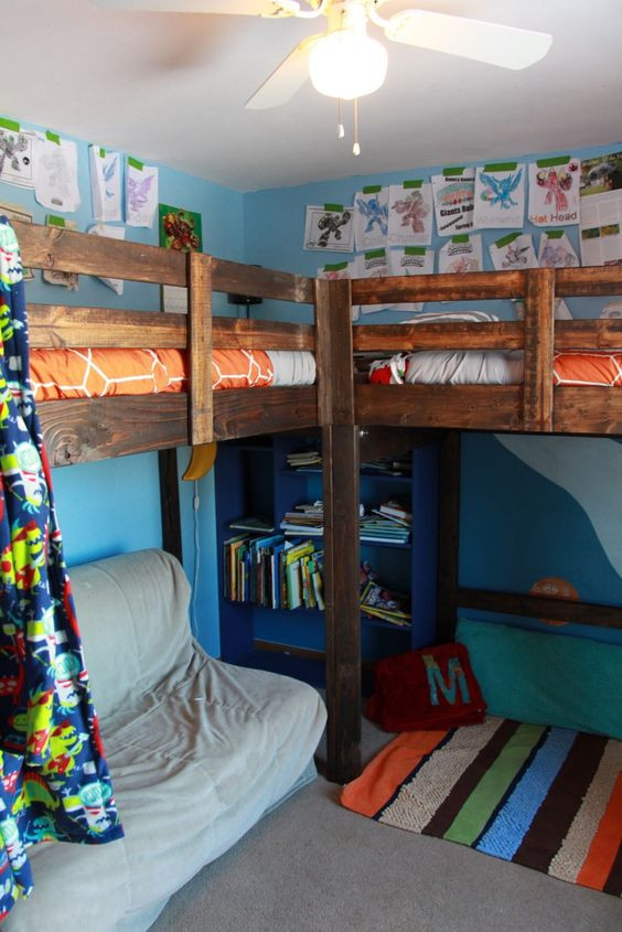 DIY Boy Room Decor Pinterest
 Boys Room Decor and L Shaped Loft Bed