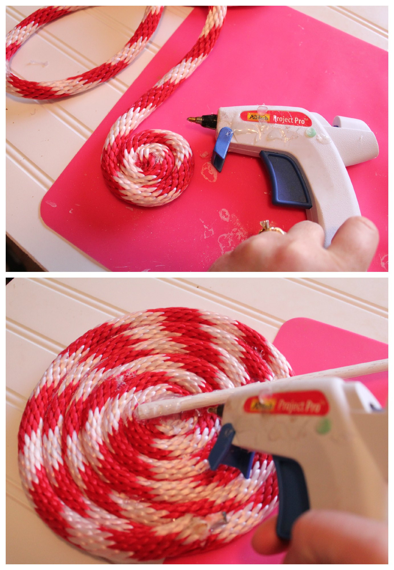 DIY Christmas Candy Decorations
 DIY Peppermint Lollipops Christmas Decor