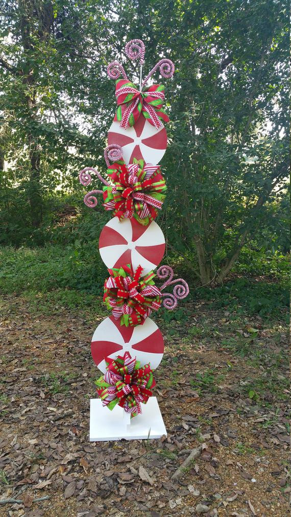 DIY Christmas Candy Decorations
 Peppermint Stand Tutorial Candy Cane Tutorial Decor