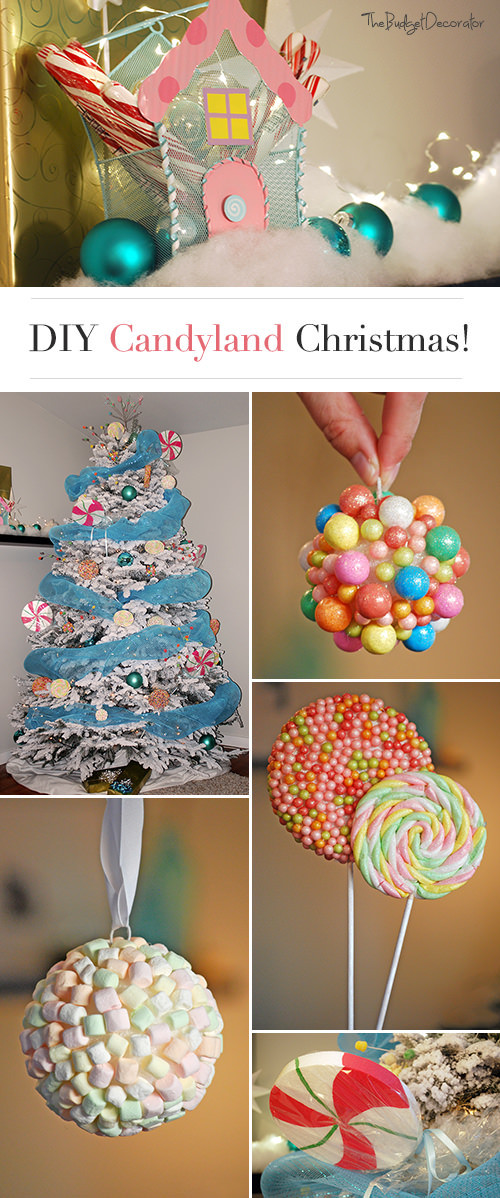 DIY Christmas Candy Decorations
 Candyland Christmas Theme Tree • The Bud Decorator