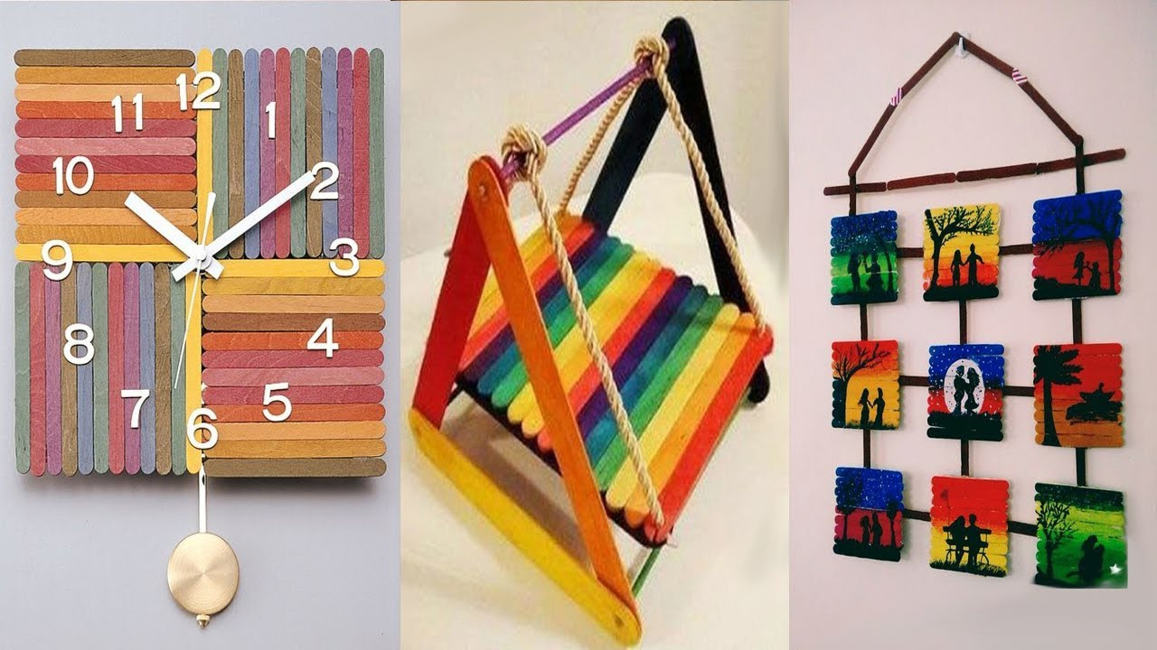 DIY Decor Crafts
 DIY ROOM DECOR 10 Amazing DIY Popsicle Stick Crafts Ideas