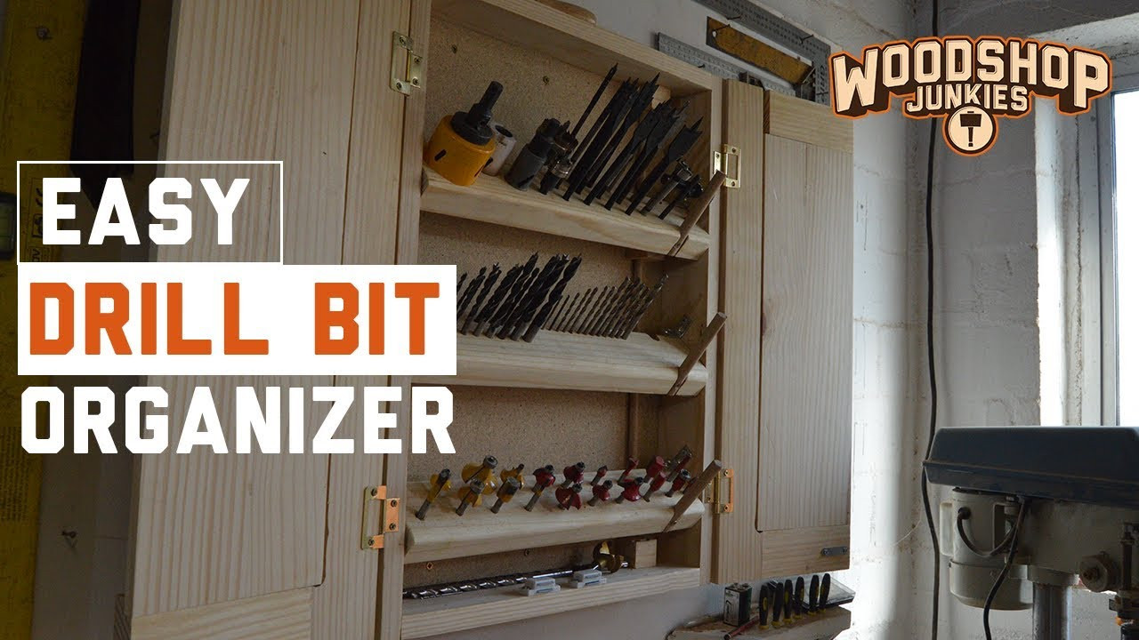 DIY Drill Bit Organizer
 DIY drill bit storage and organizer cabinet with folding