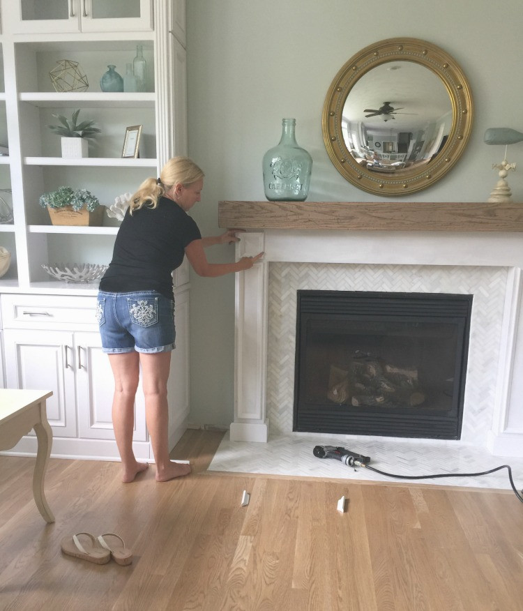 DIY Fireplace Surround Plans
 DIY Wood Beam Mantel