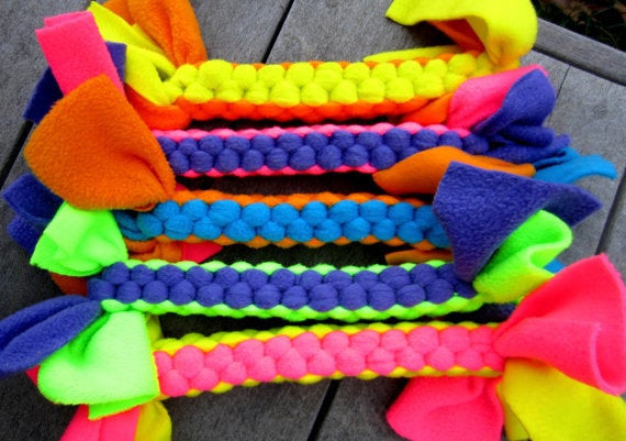 DIY Fleece Dog Toys
 Fleece Tug Toy for Dogs in Neon Colors Extra Thick Size