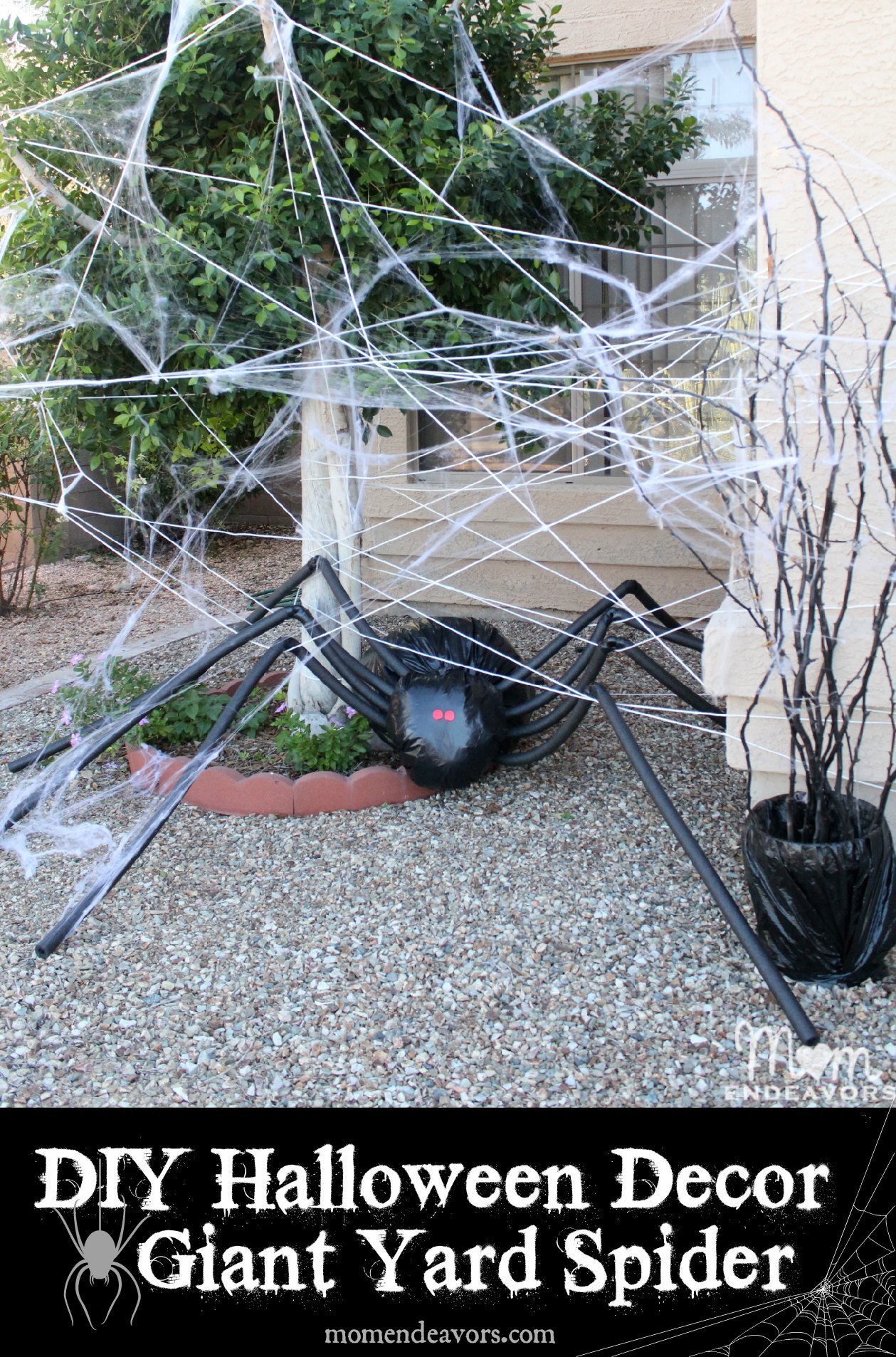 DIY Giant Spider Decoration
 DIY Halloween Yard Decor Giant Spider in Spiderweb