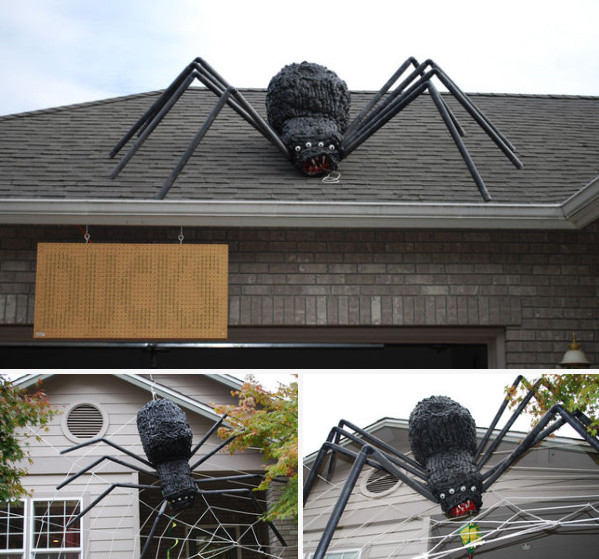 DIY Giant Spider Decoration
 50 Best DIY Halloween Outdoor Decorations for 2019