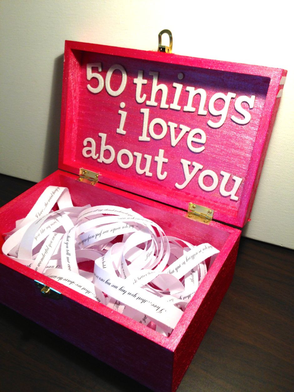 Diy Girlfriend Birthday Gift Ideas
 Valentine’s Day 50 Things I Love About You