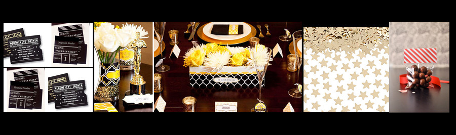 DIY Hollywood Party Decorations
 A Date with Oscar – DIY Oscar Party Decor & Accessories