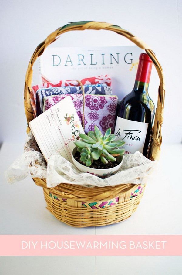DIY Housewarming Gift
 35 Creative DIY Gift Basket Ideas for This Holiday Hative