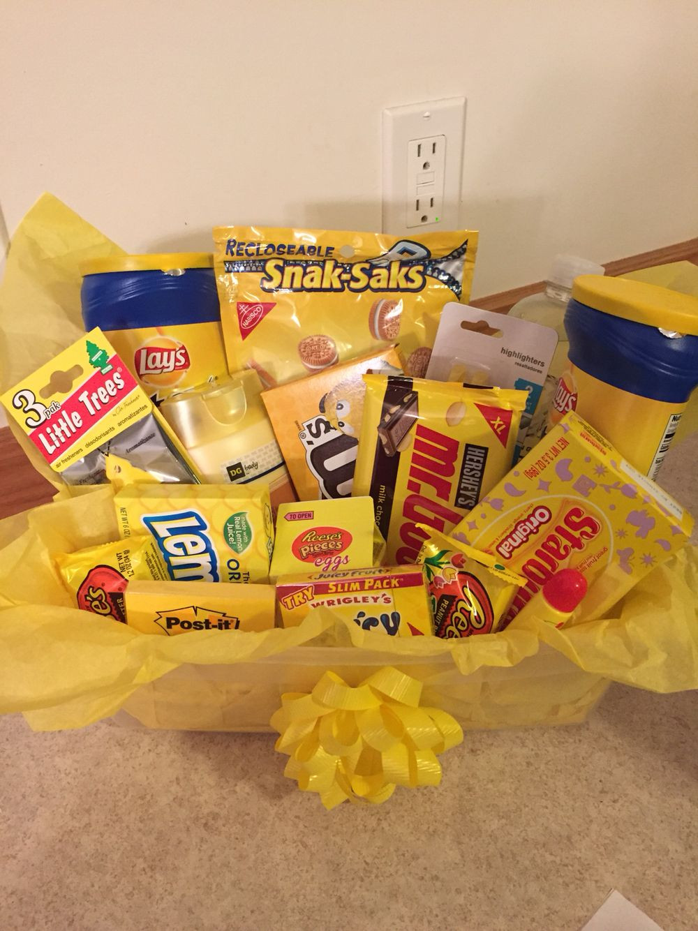 DIY Just Because Gifts For Him
 "You are my sunshine" just because t basket I made for
