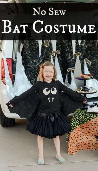 DIY Kids Bat Costume
 Easy No Sew Bat Costume BAT FAMILY COSTUMES