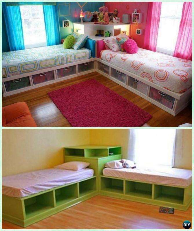 DIY Kids Beds
 DIY Kids Bunk Bed Free Plans Corner Beds Unit And Inside