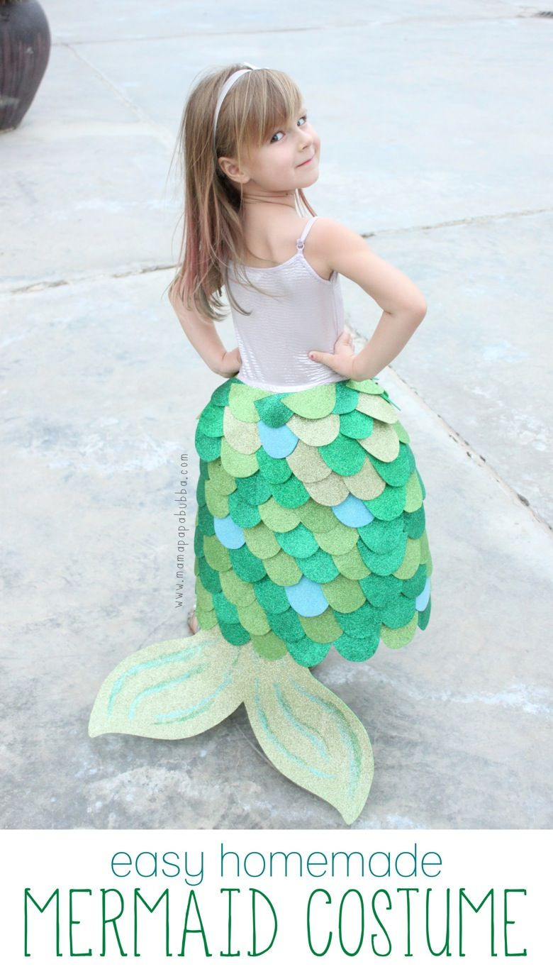 DIY Kids Mermaid Costume
 Homemade Mermaid Costume