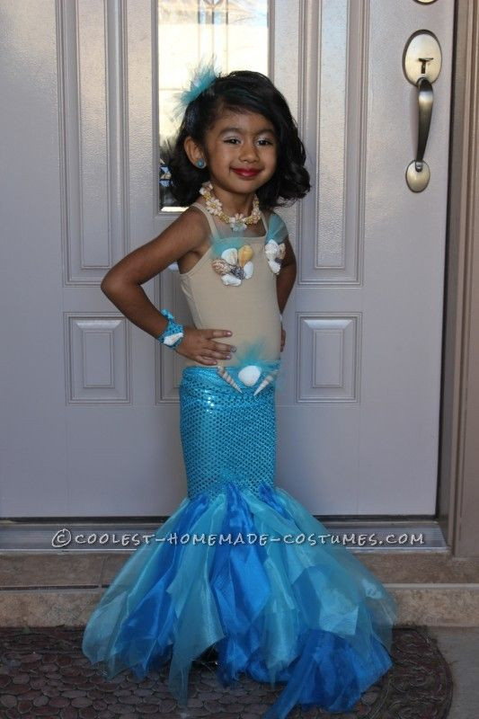 DIY Kids Mermaid Costume
 Little mermaid costumes Mermaid costumes and Pretty