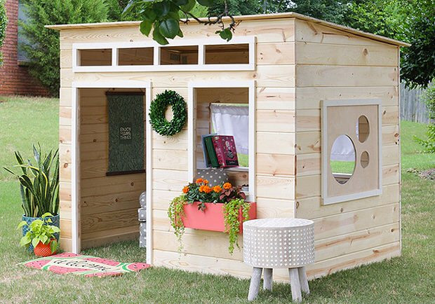 DIY Kids Outdoor Playhouse
 How to Build a Backyard Playhouse