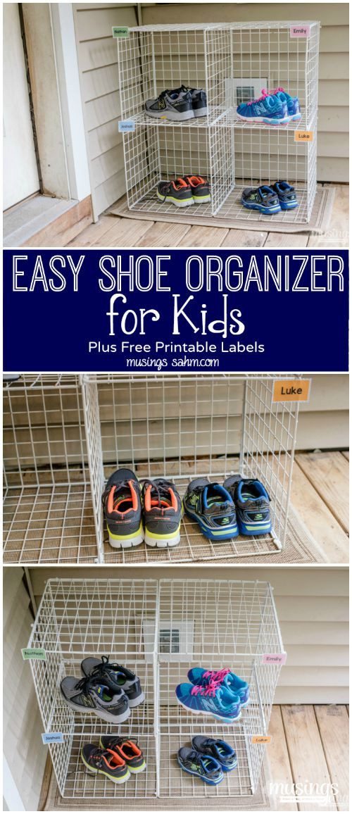 DIY Kids Shoe Rack
 Easy Shoe Organizer for Kids Living Well Mom