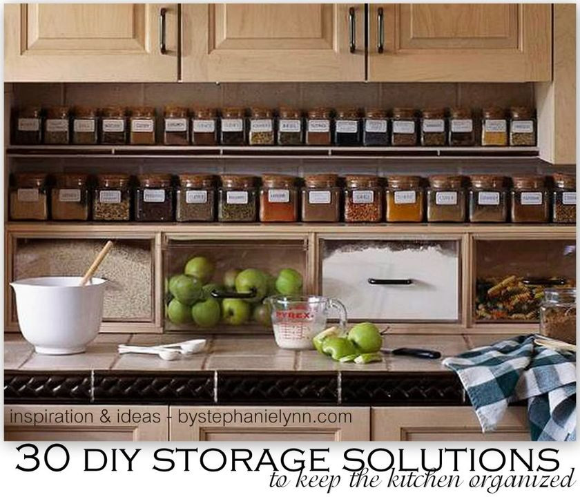 DIY Kitchen Organization
 30 DIY Storage Solutions to Keep the Kitchen Organized