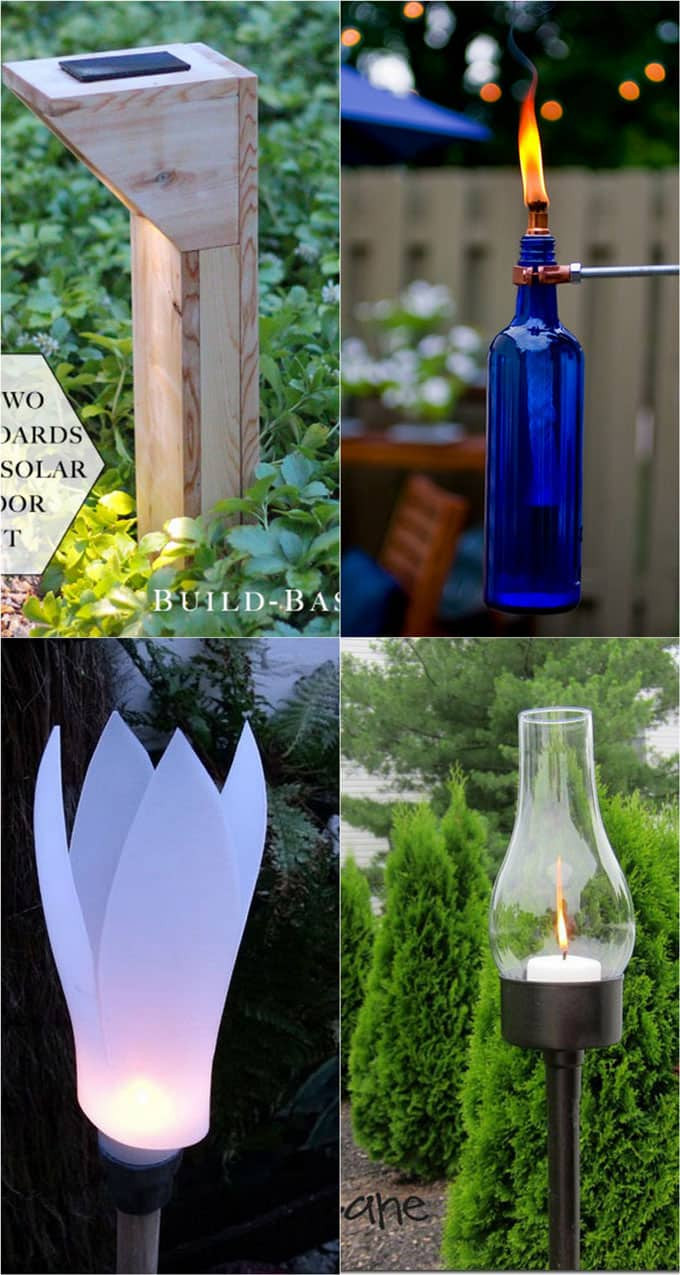 Diy Landscape Lighting
 28 Stunning & Easy DIY Outdoor Lights A Piece Rainbow