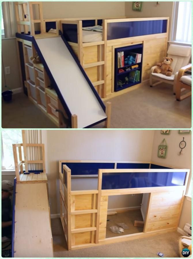 DIY Loft Bed With Slide Plans
 DIY Kids Bunk Bed Free Plans [Picture Instructions]