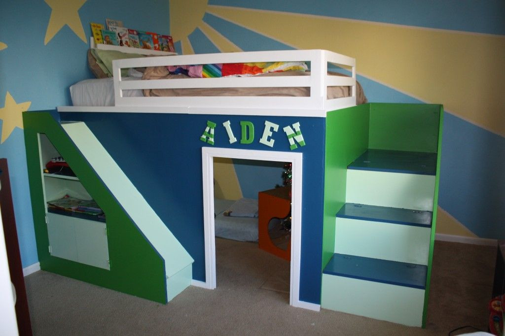 DIY Loft Bed With Slide Plans
 Loft Bed With Slide